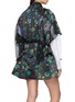 Back View - Click To Enlarge - SACAI - Short Sleeve Floral Print Sheer Blouse