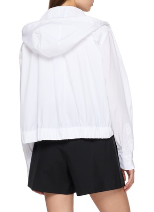 Back View - Click To Enlarge - SACAI - Detachable Hood Poplin Jacket
