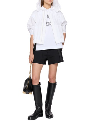 Figure View - Click To Enlarge - SACAI - Detachable Hood Poplin Jacket