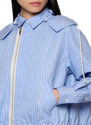  - SACAI - Striped Poplin Hooded Jacket