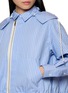  - SACAI - Striped Poplin Hooded Jacket
