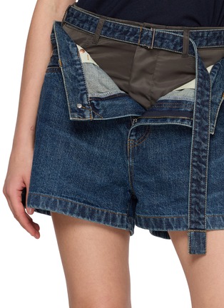  - SACAI - Double Layer Denim Nylon Twill Shorts
