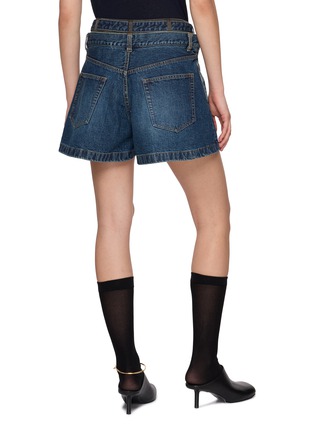 Back View - Click To Enlarge - SACAI - Double Layer Denim Nylon Twill Shorts
