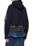 Back View - Click To Enlarge - SACAI - Sponge Hybrid Layered Hoodie Sweater