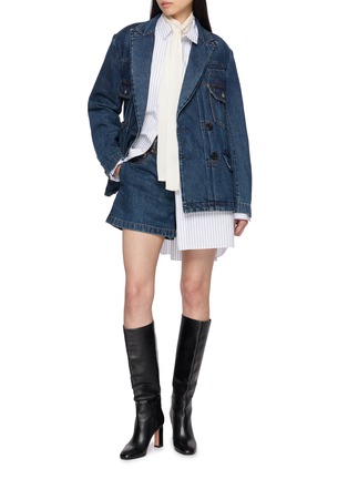 Figure View - Click To Enlarge - SACAI - Double Breasted Denim Jacket