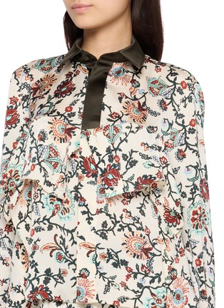  - SACAI - Floral Print Layered Shirt