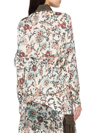 Back View - Click To Enlarge - SACAI - Floral Print Layered Shirt
