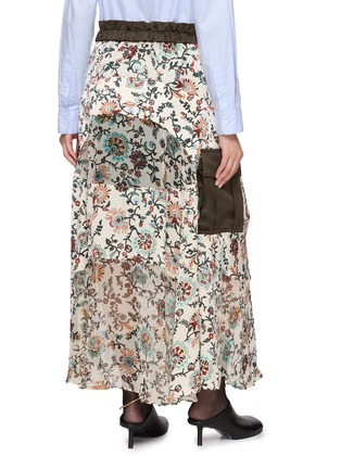 Back View - Click To Enlarge - SACAI - Floral Patchwork Maxi Skirt
