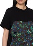  - SACAI - Floral Panel Cotton Jersey T-Shirt