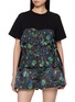 SACAI Floral Panel Cotton Jersey T-Shirt