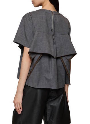 Back View - Click To Enlarge - SACAI - Short Sleeve Tailored Top