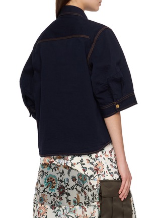 Back View - Click To Enlarge - SACAI - Contrast Stitch Denim Shirt