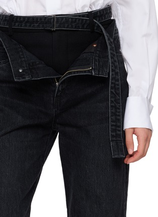  - SACAI - Belted Wool Flannel Denim Pants