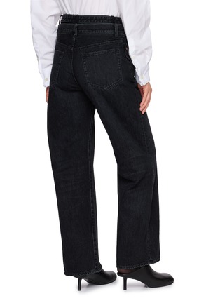 Back View - Click To Enlarge - SACAI - Belted Wool Flannel Denim Pants