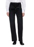 SACAI Belted Wool Flannel Denim Pants