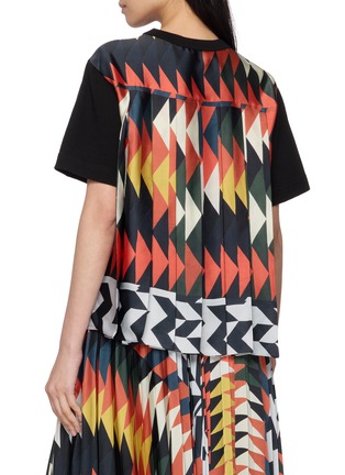 Back View - Click To Enlarge - SACAI - X A.P.C. Contrast Panel Cotton T-Shirt