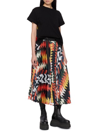 Figure View - Click To Enlarge - SACAI - X A.P.C. Contrast Panel Cotton T-Shirt