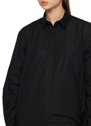  - SACAI - Long Sleeve Asymmetric Hem Poplin Dress