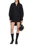 Figure View - Click To Enlarge - SACAI - Long Sleeve Asymmetric Hem Poplin Dress