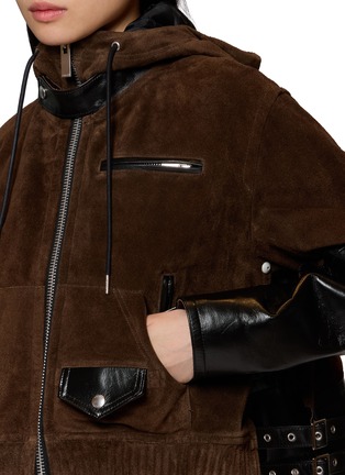  - SACAI - Suede Leather Hoodie Jacket