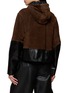 Back View - Click To Enlarge - SACAI - Suede Leather Hoodie Jacket