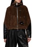 SACAI Suede Leather Hoodie Jacket