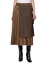 SACAI Hybrid Pleated Suiting Nylon Twill Skirt