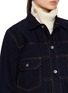  - SACAI - Layered Wool Knit Denim Jacket