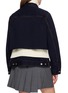 Back View - Click To Enlarge - SACAI - Layered Wool Knit Denim Jacket