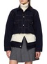 SACAI Layered Wool Knit Denim Jacket