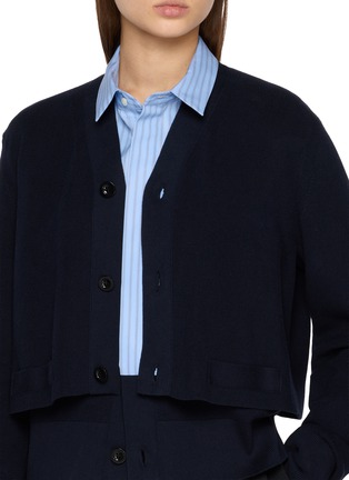  - SACAI - V-neck Cotton Knit Cardigan