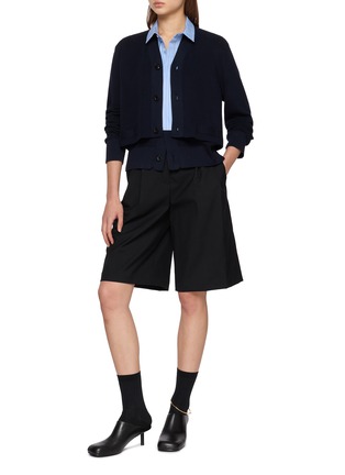 Figure View - Click To Enlarge - SACAI - V-neck Cotton Knit Cardigan