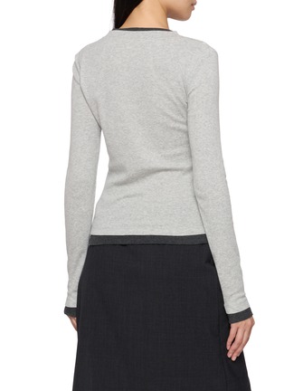 Back View - Click To Enlarge - ST. AGNI - Layered V-Neck Long Sleeve Top