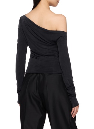 Back View - Click To Enlarge - ST. AGNI - Off-Shoulder Long Sleeve Top