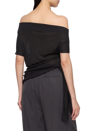 Back View - Click To Enlarge - ST. AGNI - Side Tie Off Shoulder Top