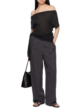 Figure View - Click To Enlarge - ST. AGNI - Side Tie Off Shoulder Top