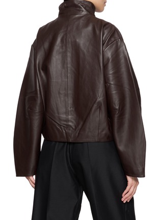 Back View - Click To Enlarge - ST. AGNI - Cocoon Zip Leather Jacket
