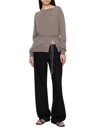 Figure View - Click To Enlarge - ST. AGNI - Belt Detail Pants