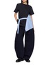 Figure View - Click To Enlarge - SACAI - Hybrid Shirt Buckled Strap T-Shirt