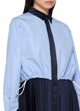  - SACAI - Hybrid Poplin Satin Shirt Dress