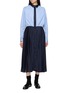 SACAI Hybrid Poplin Satin Shirt Dress