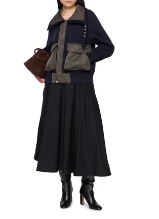 Figure View - Click To Enlarge - SACAI - Sponge Sweat Blouson Jacket