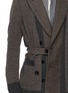  - SACAI - Layered Herringbone Wool Knit Cardigan