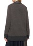Back View - Click To Enlarge - SACAI - Layered Herringbone Wool Knit Cardigan