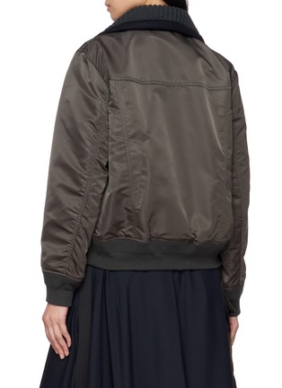 Back View - Click To Enlarge - SACAI - Convertible Collar Hybrid Blouson Jacket