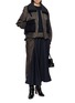 Figure View - Click To Enlarge - SACAI - Convertible Collar Hybrid Blouson Jacket