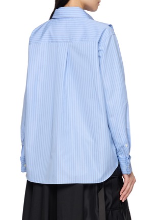 Back View - Click To Enlarge - SACAI - Layered Stripe Shirt