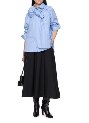 Figure View - Click To Enlarge - SACAI - Layered Stripe Shirt