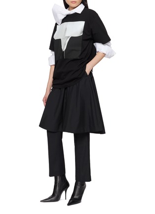 Figure View - Click To Enlarge - SACAI - Layered Stripe Shirt