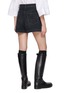 Back View - Click To Enlarge - SACAI - Hybrid Tweed Front Dark Wash Denim Shorts